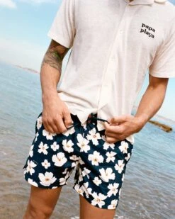 La Chemise Papa Playa En Coton Et Lin - Crème -Bijoux Magasin la chemise papa playa en coton et lin creme 14