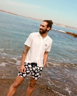 La Chemise Papa Playa En Coton Et Lin - Crème -Bijoux Magasin la chemise papa playa en coton et lin creme 15