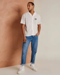 La Chemise Papa Playa En Coton Et Lin - Crème -Bijoux Magasin la chemise papa playa en coton et lin creme 6