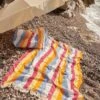 La Grande Fouta Brodée Family Love - Rainbow -Bijoux Magasin la fouta brodee family love en coton bio rainbow 1