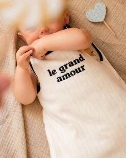 La Gigoteuse Le Grand Amour En Coton Bio - Crème -Bijoux Magasin la gigoteuse le grand amour en coton bio creme 2