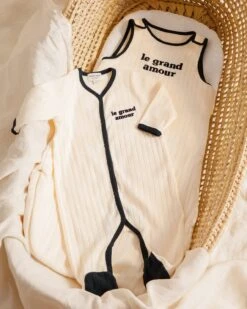 La Gigoteuse Le Grand Amour En Coton Bio - Crème -Bijoux Magasin la gigoteuse le grand amour en coton bio creme 5