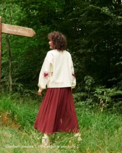 La Jupe Plissée Adèle - Bordeaux 13 La Jupe Plissée Adèle - Bordeaux -Bijoux Magasin la jupe plissee adele bordeaux