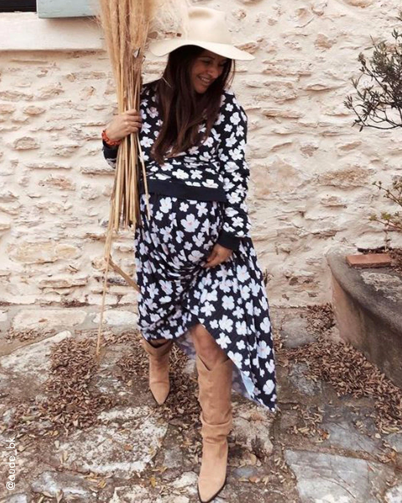 La Jupe Plissée Adèle Femme - Anémones Bleu Nuit 11 La Jupe Plissée Adèle Femme - Anémones Bleu Nuit – Image 9