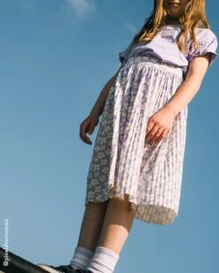 La Jupe Plissée Angèle - Anémones Lilas