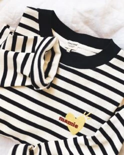 La Marinière Brodée Mamie En Coton - Ivoire -Bijoux Magasin la mariniere brodee mamie en coton ivoire 3