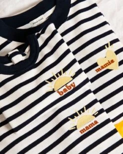 La Marinière Brodée Mamie En Coton - Ivoire -Bijoux Magasin la mariniere brodee mamie en coton ivoire 6