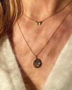 La Médaille Précieuse Mes Cœurs, Mes Amours - 17 Mm - En Vermeil -Bijoux Magasin la medaille precieuse mes coeurs mes amours 17 mm en vermeil 1