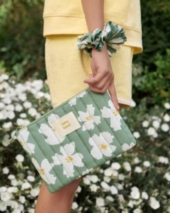 La Pochette Anémones - Message Au Choix -Bijoux Magasin la pochette matelassee anemones en coton bio message au choix