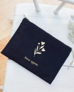 La Pochette Sœur Adorée En Velours - Charbon