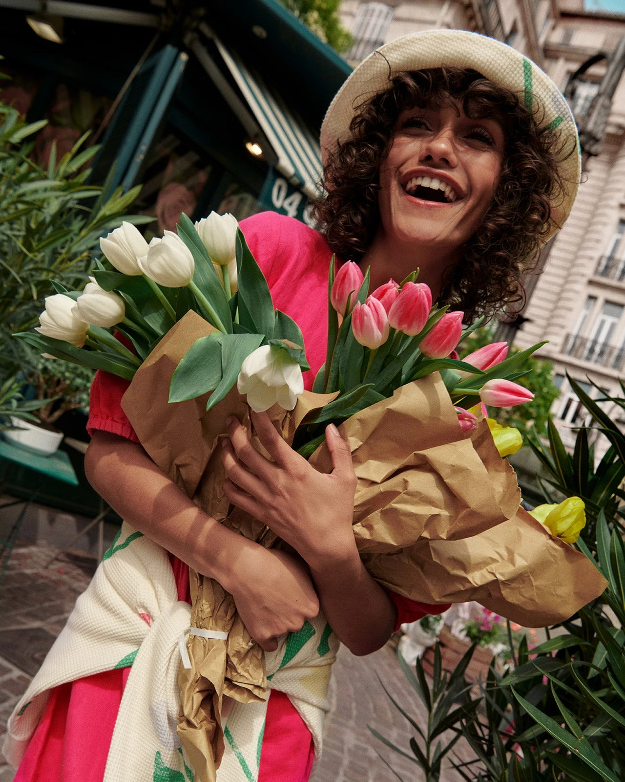 La Robe Raquel Femme En Coton Et Lin - Fuschia 7 La Robe Raquel Femme En Coton Et Lin - Fuschia – Image 5