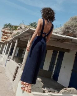 La Salopette Sally En Coton Bio - Bleu Nuit 16 La Salopette Sally En Coton Bio - Bleu Nuit -Bijoux Magasin la salopette femme en coton bio nuit 15