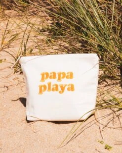 La Trousse Brodée Papa Playa - Naturel