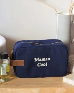 La Trousse De Toilette Brodée Maman Cool - Charbon