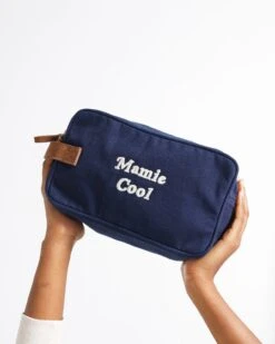 La Trousse De Toilette Brodée Mamie Cool - Charbon