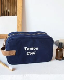 La Trousse De Toilette Brodée Tonton Cool - Charbon