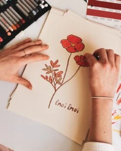 L'affiche À La Folie Deux Fleurs -Bijoux Magasin laffiche a la folie deux fleurs emoi emoi 2
