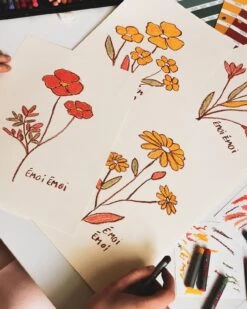 L'affiche À La Folie Quatre Fleurs -Bijoux Magasin laffiche a la folie quatre fleurs emoi emoi 1