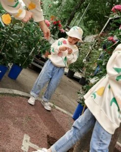 Le Bob Bobby Enfant En Coton Bio - Tulipes -Bijoux Magasin le bob tulipes enfant en coton bio creme 2