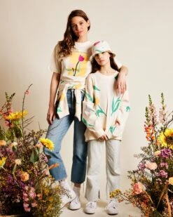 Le Bob Bobby Enfant En Coton Bio - Tulipes -Bijoux Magasin le bob tulipes enfant en coton bio creme 5