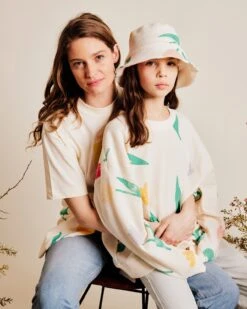 Le Bob Bobby Enfant En Coton Bio - Tulipes -Bijoux Magasin le bob tulipes enfant en coton bio creme 6