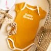 Le Body Baby Flower En Coton Bio - Mangue 1 Le Body Baby Flower En Coton Bio - Mangue -Bijoux Magasin le body baby flower en coton bio mangue emoi emoi 1