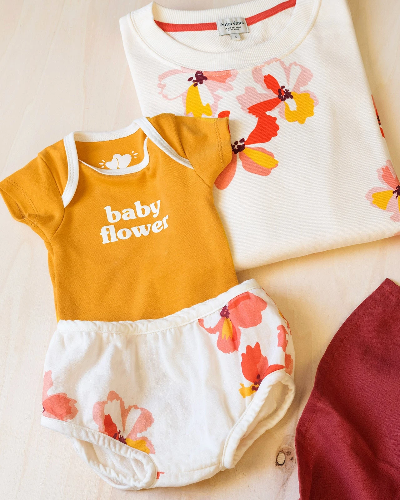 Le Body Baby Flower En Coton Bio - Mangue 8 Le Body Baby Flower En Coton Bio - Mangue – Image 6