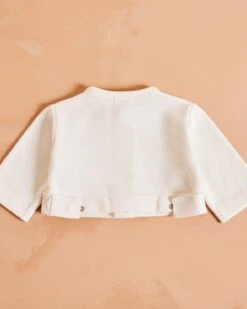 Le Cardigan Bébé Le Grand Amour En Coton Bio - Crème -Bijoux Magasin le cardigan brode le grand amour bebe en coton bio creme 5