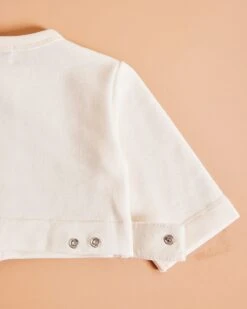 Le Cardigan Bébé Le Grand Amour En Coton Bio - Crème -Bijoux Magasin le cardigan brode le grand amour bebe en coton bio creme 6