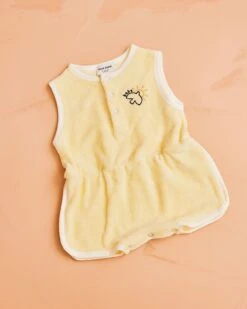 La Mini Combinaison Baby Bird En éponge - Vanille