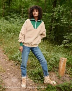 Le Sweat Sunny En Polaire Recyclée Et Col Zippé - Latte -Bijoux Magasin le duo de sweats en polaire et col zippe femme x mini latte 8taille 4bede0a6 afea 4ca3 b8d5 986f81954442