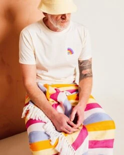 Le Duo De T-shirts Rainbow Papa Love X Baby Love - Ivoire -Bijoux Magasin le duo de t shirts rainbow papa love x baby love ivoire 10