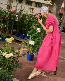 Le Foulard En Coton Bio - Anémones Lilas -Bijoux Magasin le foulard anemones en coton bio lilas 2