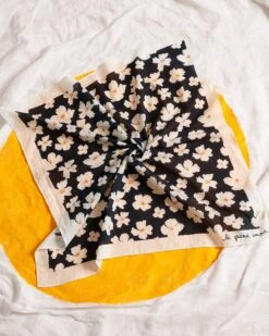 Le Foulard Anémones En Coton - Bleu Nuit