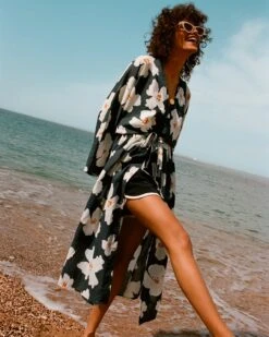 Le Kimono Karen En Coton Bio - Anémones