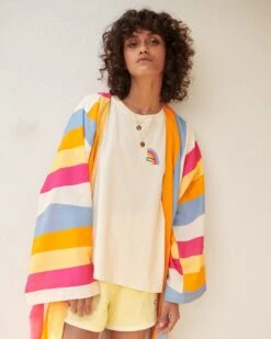 Le Kimono Rainbow En Coton Bio -Bijoux Magasin le kimono rainbow en coton bio
