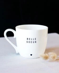 Les Mugs Belle Famille - Message Au Choix -Bijoux Magasin le mug belle soeur