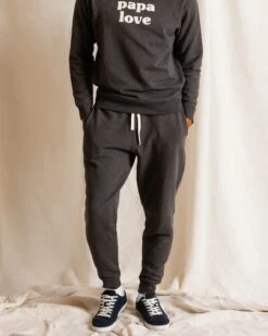 Bijoux Magasin -Bijoux Magasin le pantalon paulin en coton bio gris anthracite 1