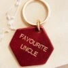 Le Porte-clés Favourite Uncle En Cuir Rouge - Fauvette X émoi émoi -Bijoux Magasin le porte cles favourite uncle en cuir rouge fauvette x emoi emoi 3