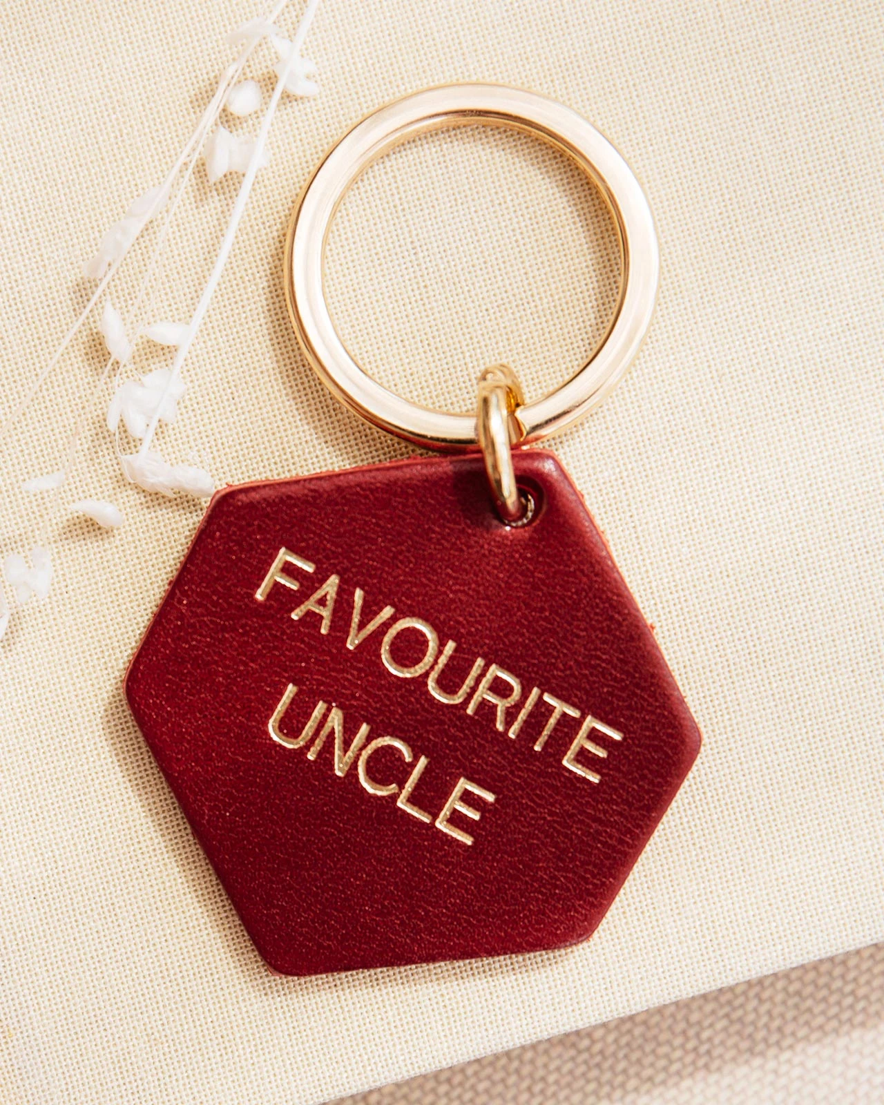 Le Porte-clés Favourite Uncle En Cuir Rouge - Fauvette X émoi émoi 3 Le Porte-clés Favourite Uncle En Cuir Rouge - Fauvette X émoi émoi