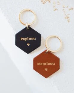 Le Porte-clés Grand-père En Cuir Navy - Fauvette X émoi émoi - Message Au Choix -Bijoux Magasin le porte cles grand pere en cuir navy fauvette x emoi emoi message au c 5