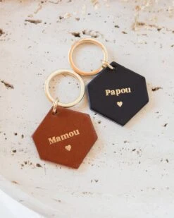 Le Porte-clés Grand-père En Cuir Navy - Fauvette X émoi émoi - Message Au Choix -Bijoux Magasin le porte cles grand pere en cuir navy fauvette x emoi emoi message au c 6