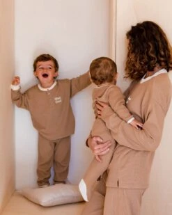 Le Pyjama Bébé Baby Love En Coton Bio Nid D'abeille - Praliné -Bijoux Magasin le pyjama bebe baby cool en coton bio nid dabeille praline 3