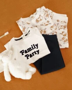 Le Pyjama Family Party Enfant - Ivoire Et Marine -Bijoux Magasin le pyjama family party enfant ivoire et marine emoi emoi 1