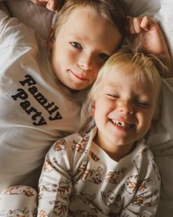 Le Pyjama Family Party Enfant - Ivoire Et Marine -Bijoux Magasin le pyjama family party enfant ivoire et marine emoi emoi 2