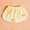 Le Short Sunny En éponge - Vanille -Bijoux Magasin le short brode baby sun bird eponge en coton bio vanille 1