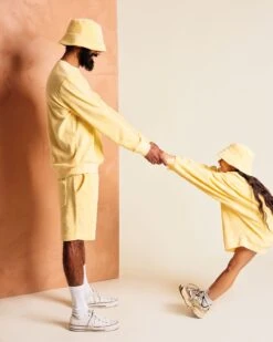 Le Short Samuel En éponge - Vanille 9 Le Short Samuel En éponge - Vanille -Bijoux Magasin le short brode papa sun bird eponge en coton bio vanille 3