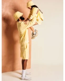 Le Short Samuel En éponge - Vanille 13 Le Short Samuel En éponge - Vanille -Bijoux Magasin le short brode papa sun bird eponge en coton bio vanille 4