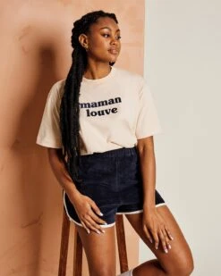 Le Short Soretro En éponge - Bleu Nuit -Bijoux Magasin le short femme en coton bio nuit 7