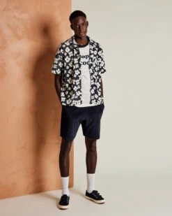 Le Short Samuel En éponge - Bleu Nuit -Bijoux Magasin le short homme en coton bio nuit 1